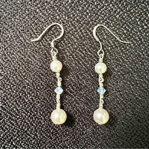 Handmade Pearl Drop Earrings